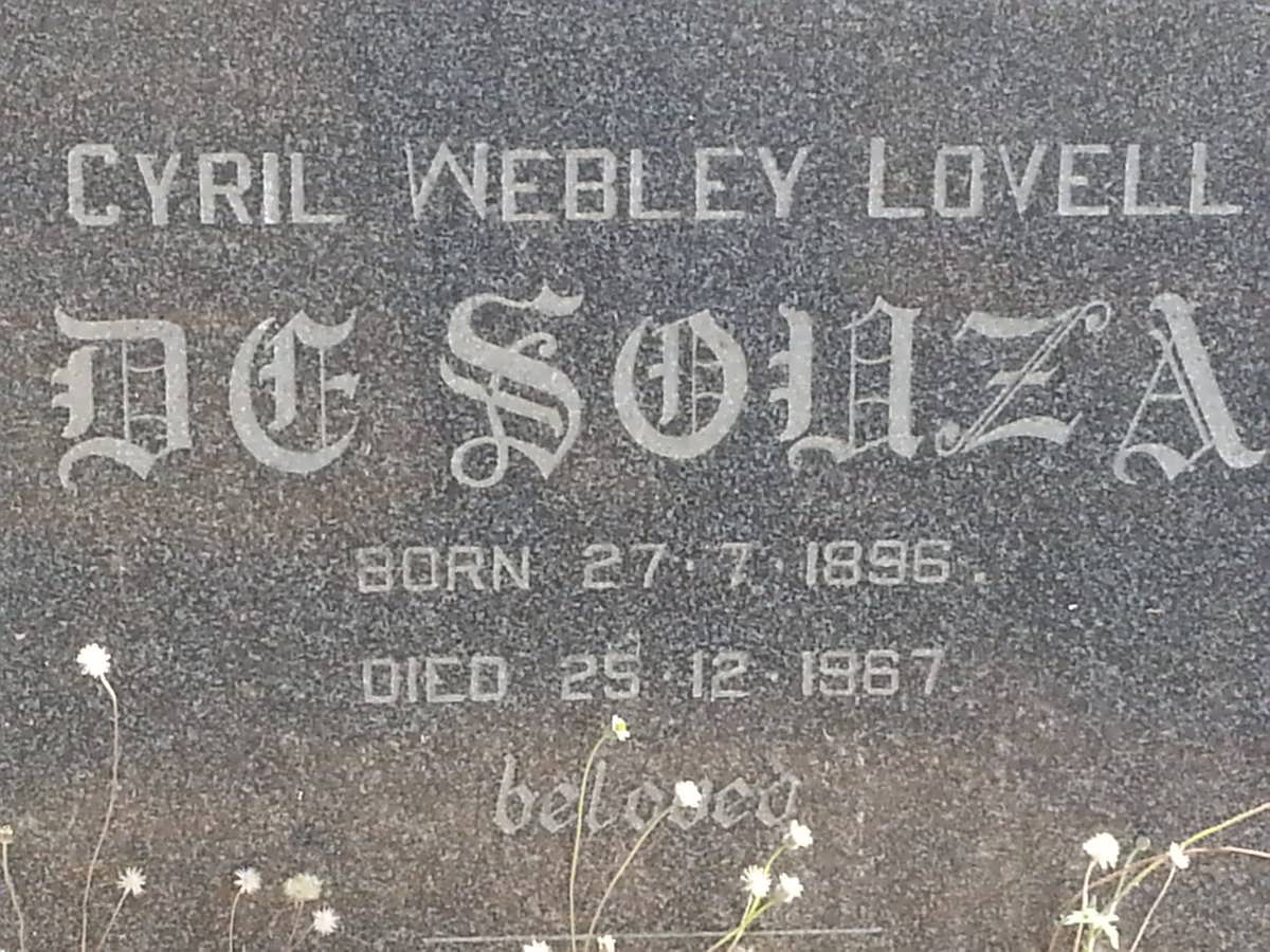 SOUZA Cyril Webley Lovell, de 1896-1967