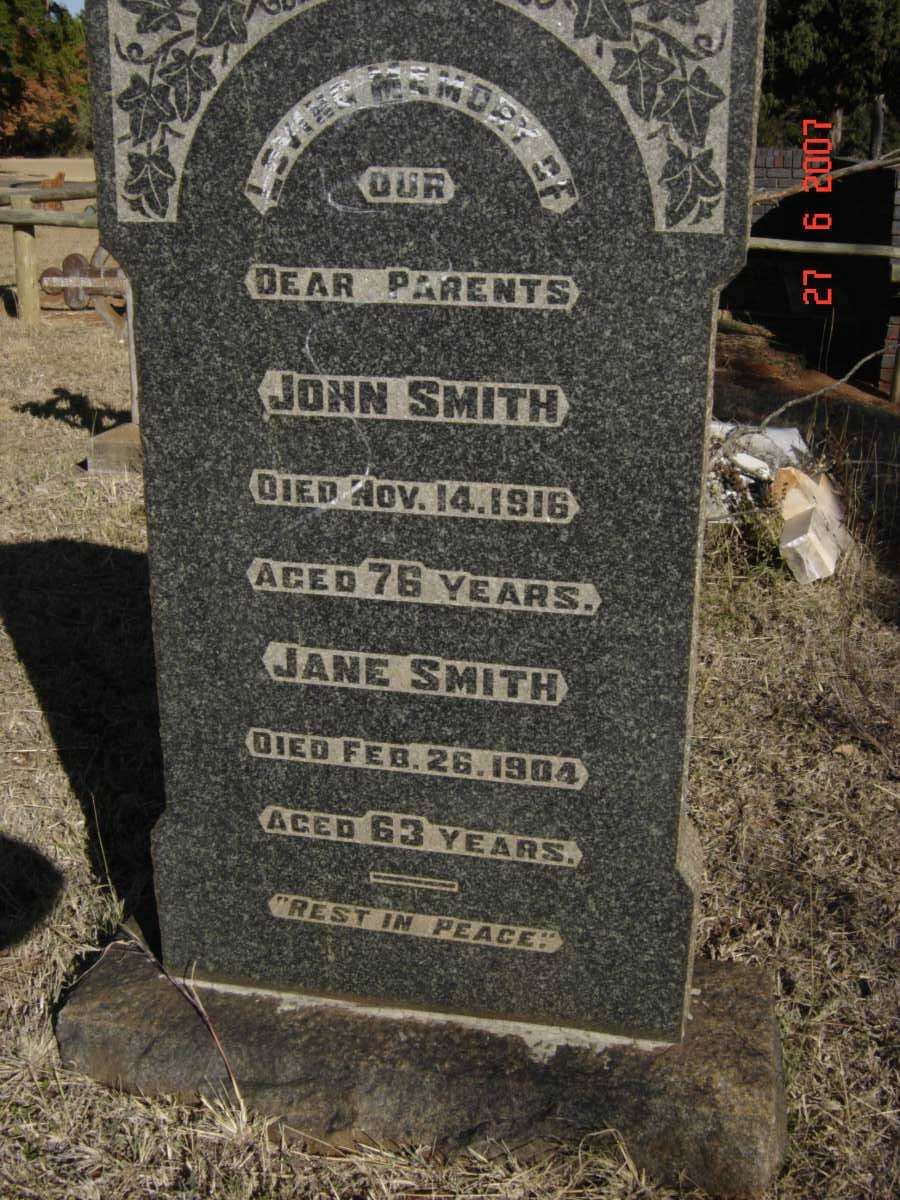 SMITH John  -1916 &amp;  Jane -1904