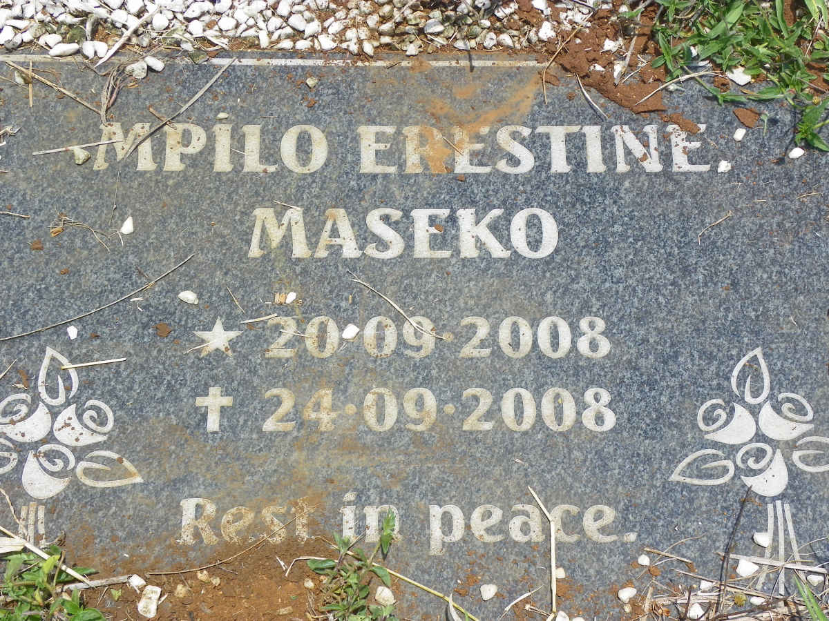 SCHUTTE Ernst 1953-1994 &amp; Annet 1958- :: MASEKO Mpilo Erestine 2008-2008