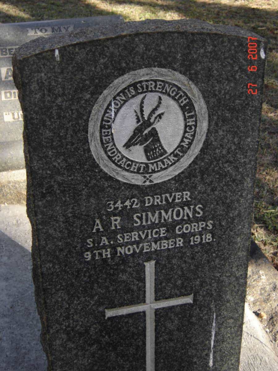 SIMMONS A.R. -1918
