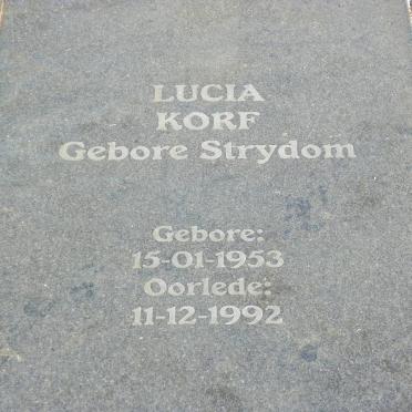 KORF Lucia nee STRYDOM 1953-1992