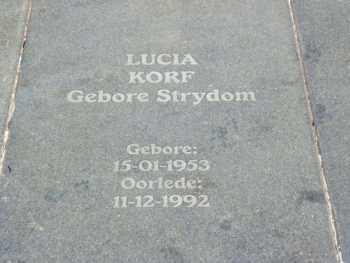 KORF Lucia nee STRYDOM 1953-1992