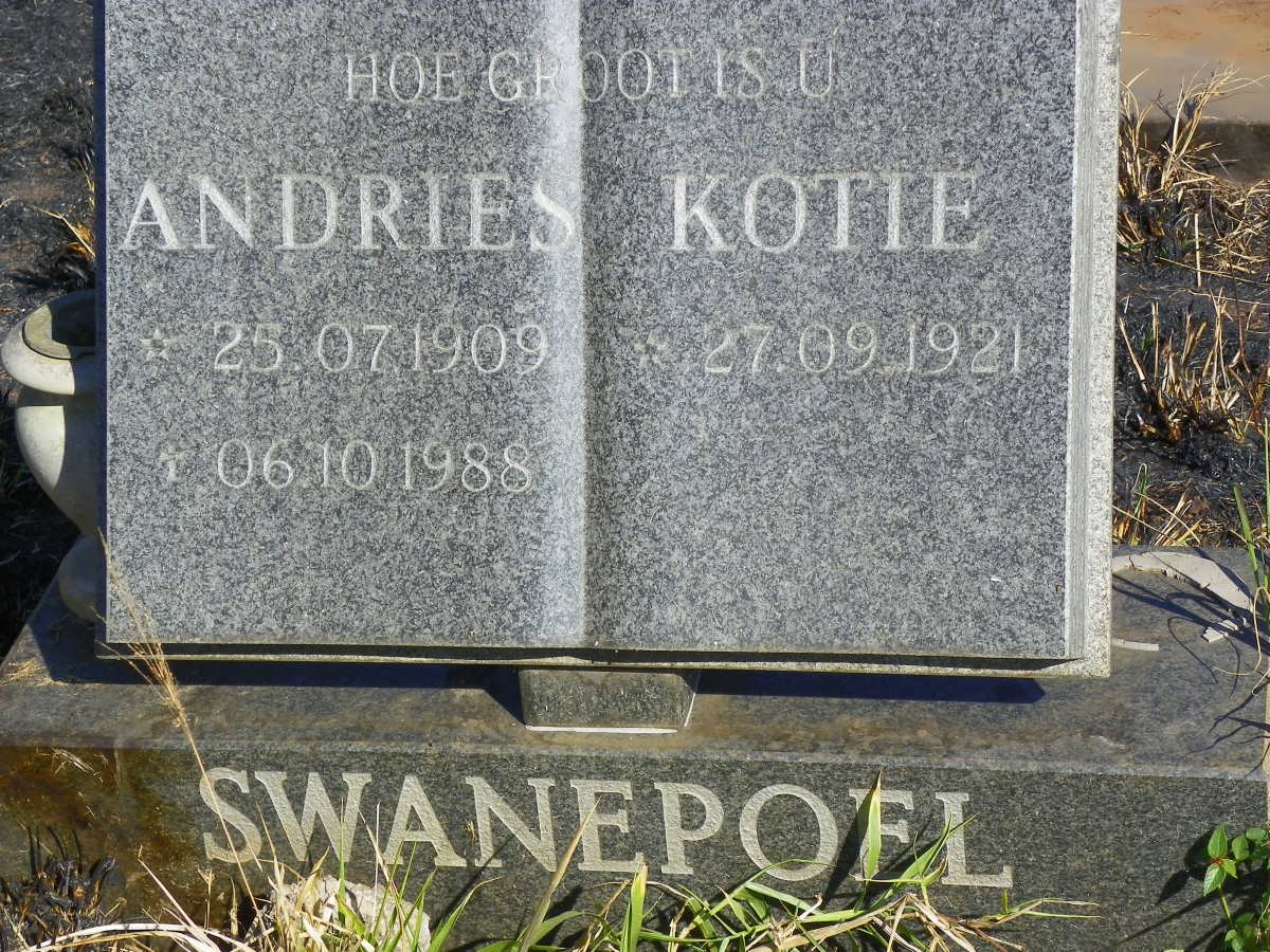 SWANEPOEL Andries 1909-1988 &amp; Kotie 1921-