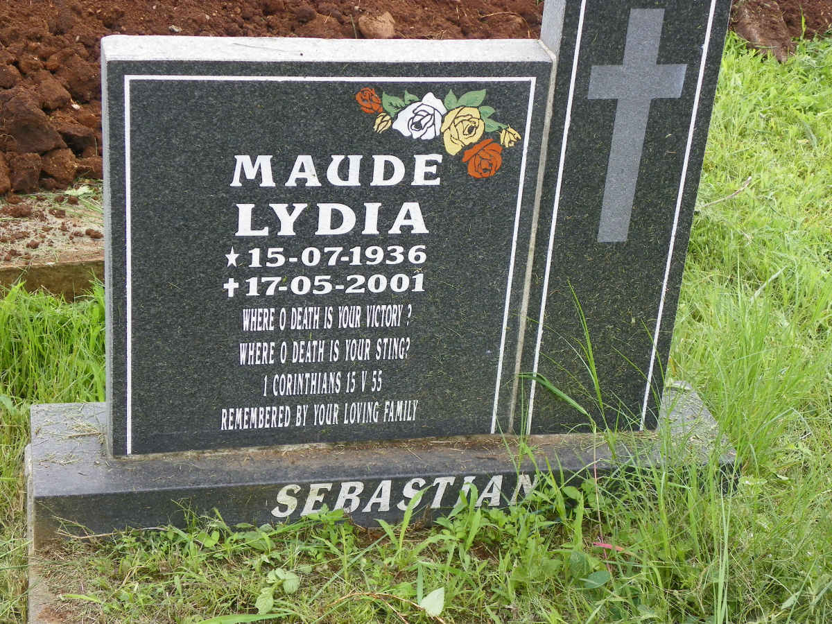 SEBASTIAN Maude Lydia 1936-2001