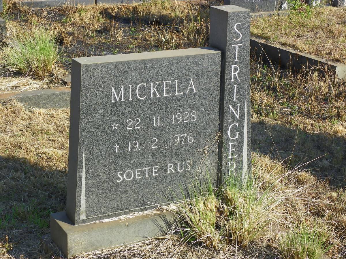 STRINGER Mickela 1928-1976