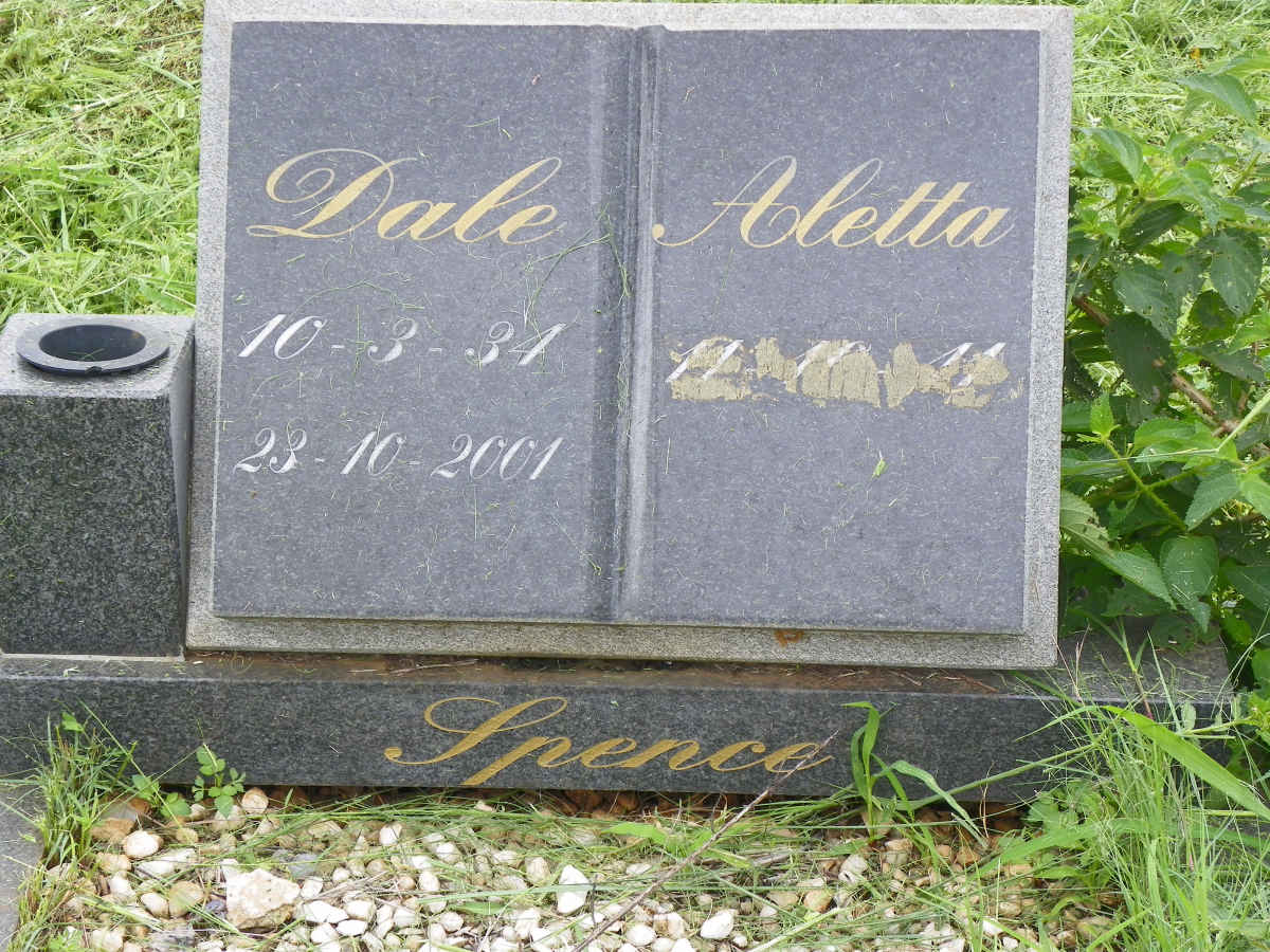 SPENCE Dale 1934-2001 &amp; Aletta 1941-