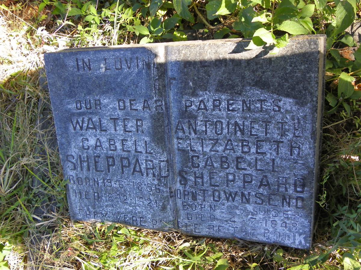 SHEPPARD Walter, CABELL 1856-1921 &amp; Antoinette Elizabeth TOWNSEND 1862-1948