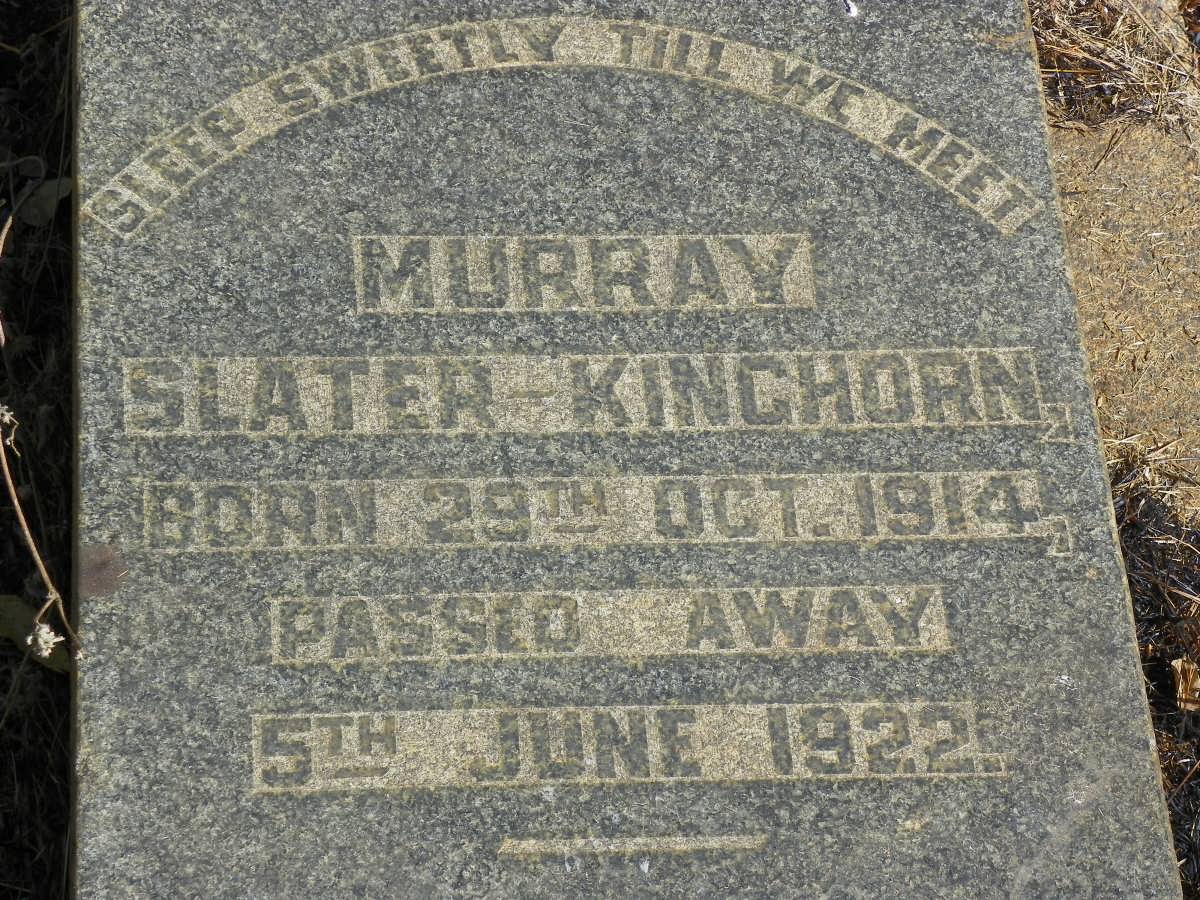 SLATER Murray, KINGHORN 1914-1922