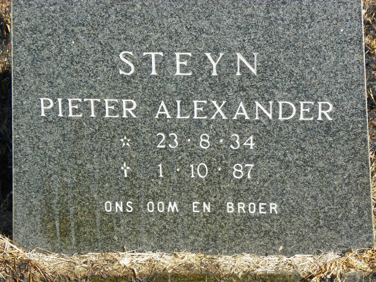 STEYN Pieter Alexander 1934-1987