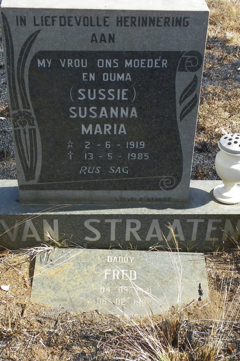 STRAATEN Fred, van 1921-1997 &amp; Susanna Maria 1919-1985