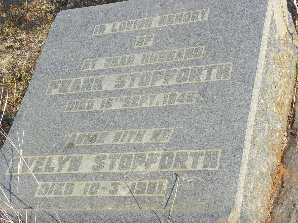 STOPFORTH Frank -1949 &amp; Evelyn -1961