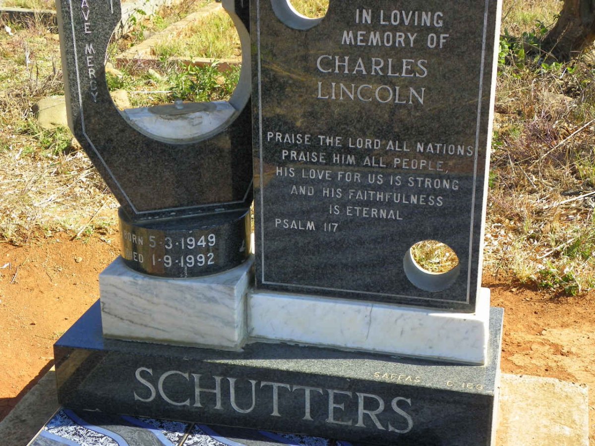 SCHUTTERS Charles Lincoln 1949-1992