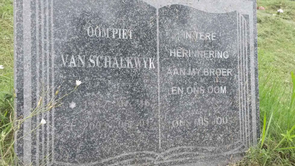 SCHALKWYK Piet, van 1932-2003