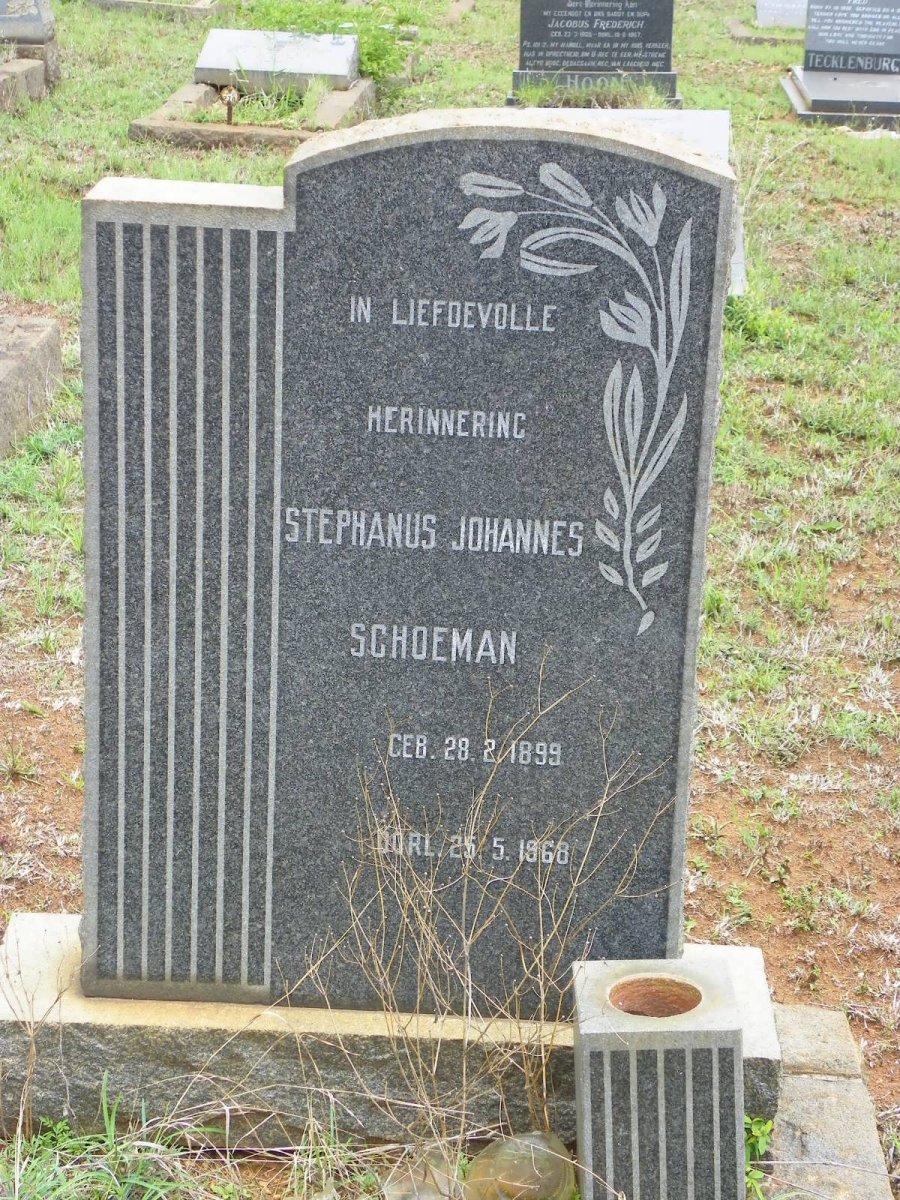 SCHOEMAN Stephanus Johannes 1899-1968