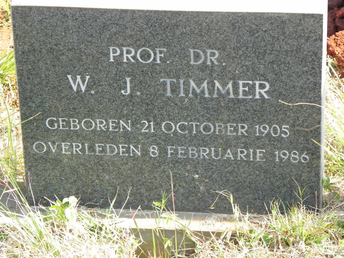 TIMMER W.J. 1905-1986