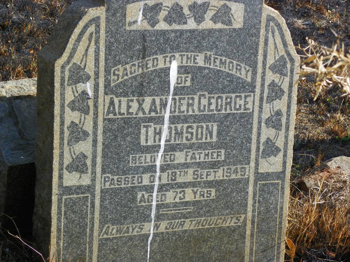 THOMSON Alexander George -1949