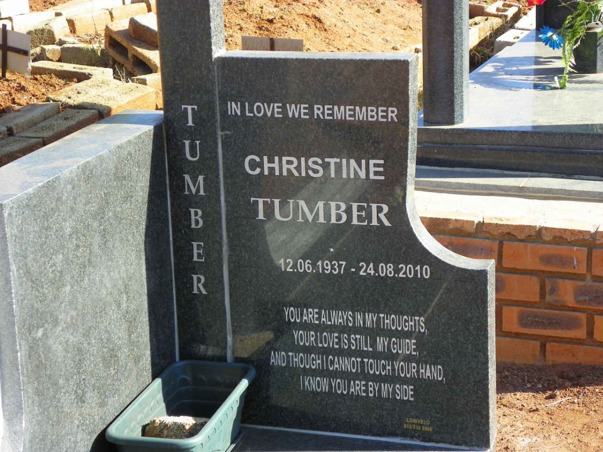 TUMBER Christine 1937-2010