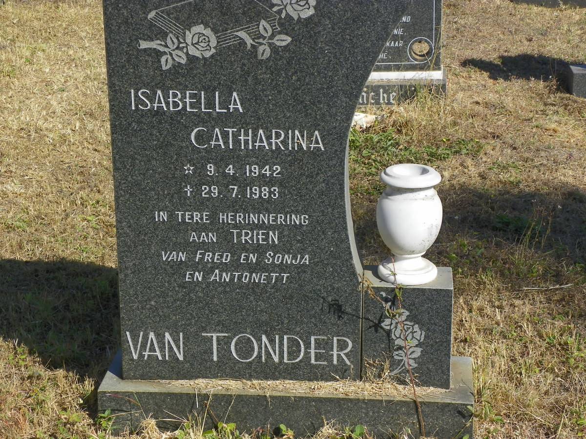 TONDER Isabella Catharina, van 1942-1983