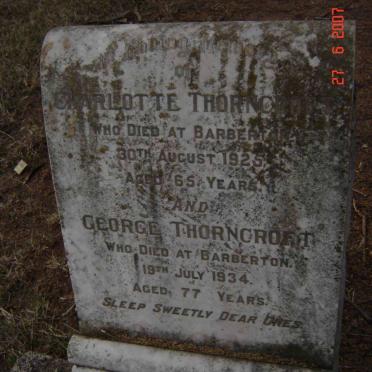 THORNCROFT George -1934 &amp; Charlotte -1925