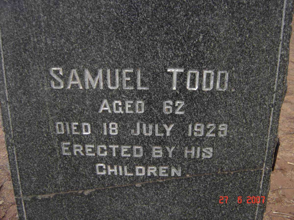 TODD Samuel  -1929