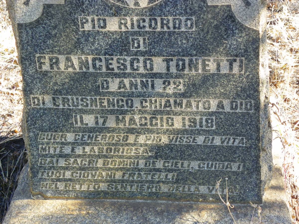 TONETTI Francesco -1918