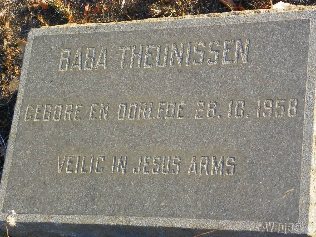 THEUNISSEN Baba 1958-1958