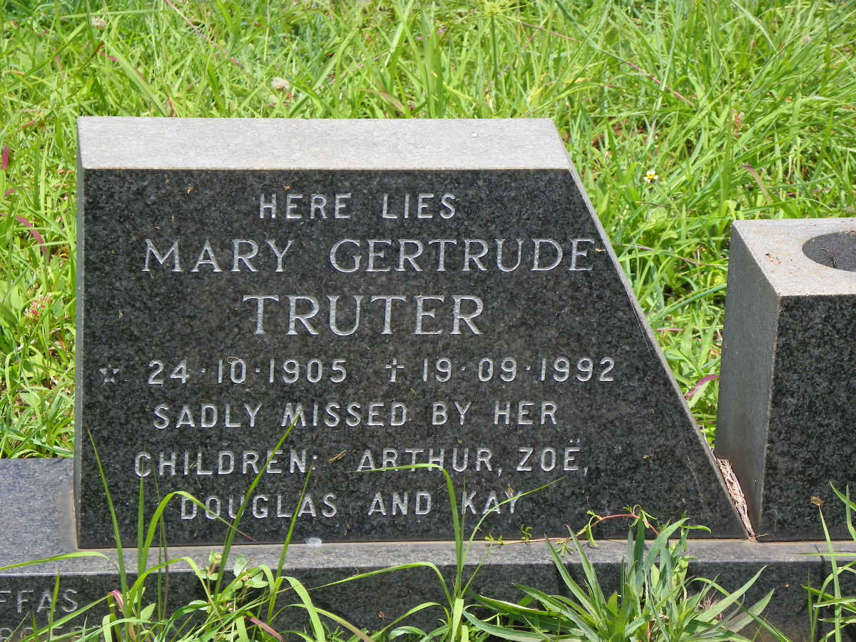 TRUTER Mary Gertrude 1905-1992
