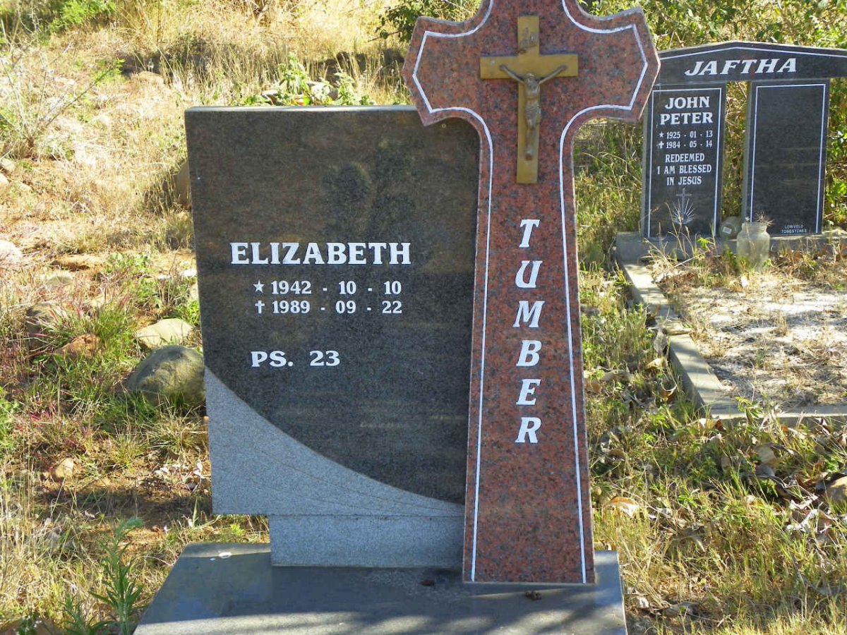 TUMBER Elizabeth 1942-1989