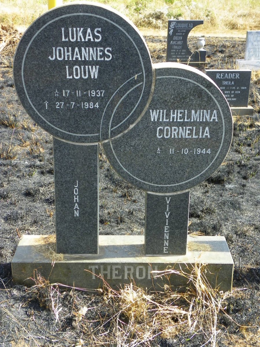 THERON Lukas Johannes Louw 1937-1984 &amp; Wilhelmina Cornelia 1944-