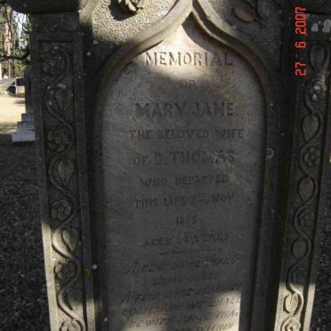 THOMAS Mary Jane  -1895