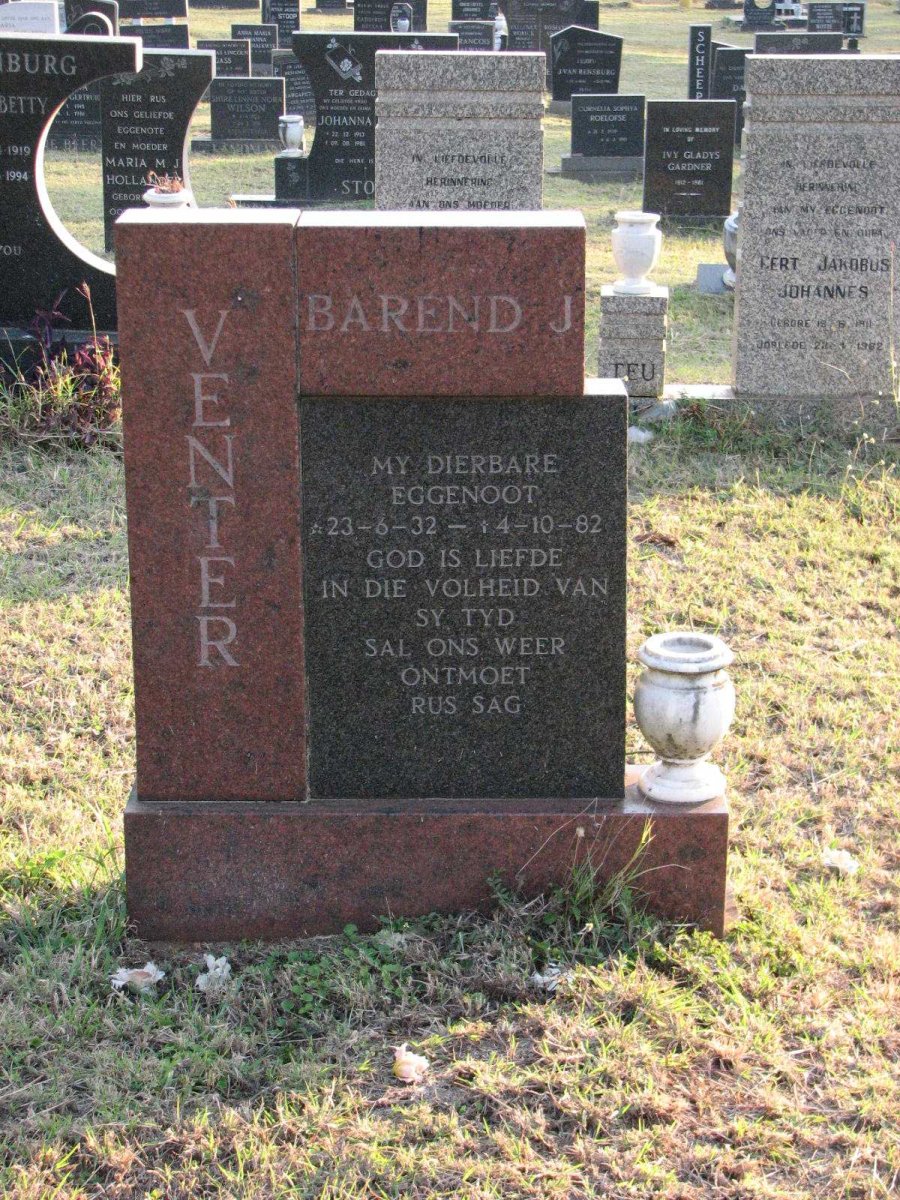 VENTER Barend J. 1932-1982