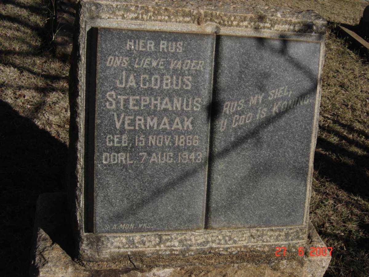 VERMAAK Jacobus Stephanus 1866-1943