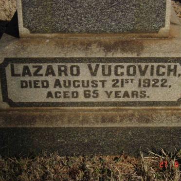 VUCOVICH Lazaro  -1922