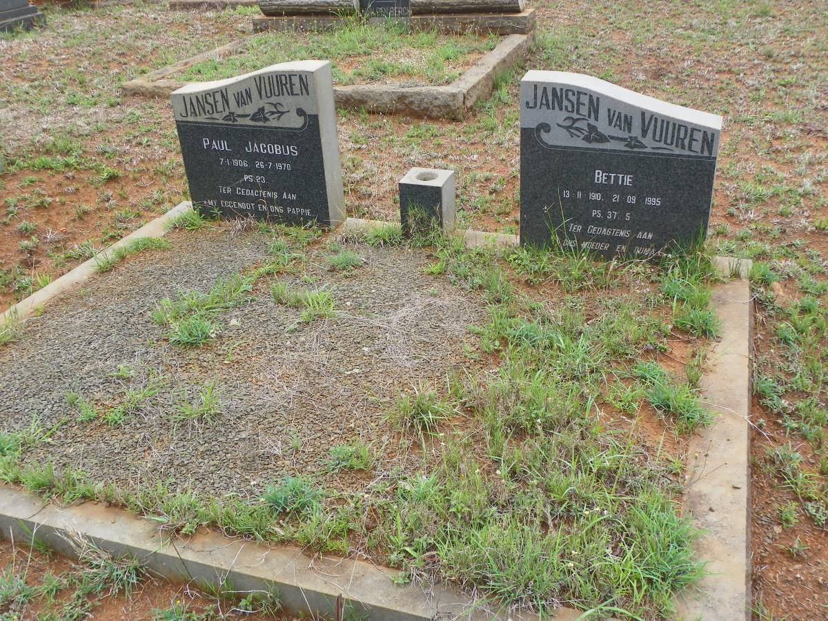 VUUREN Paul Jacobus, Jansen van 1906-1970 &amp; Bettie 1910-1995