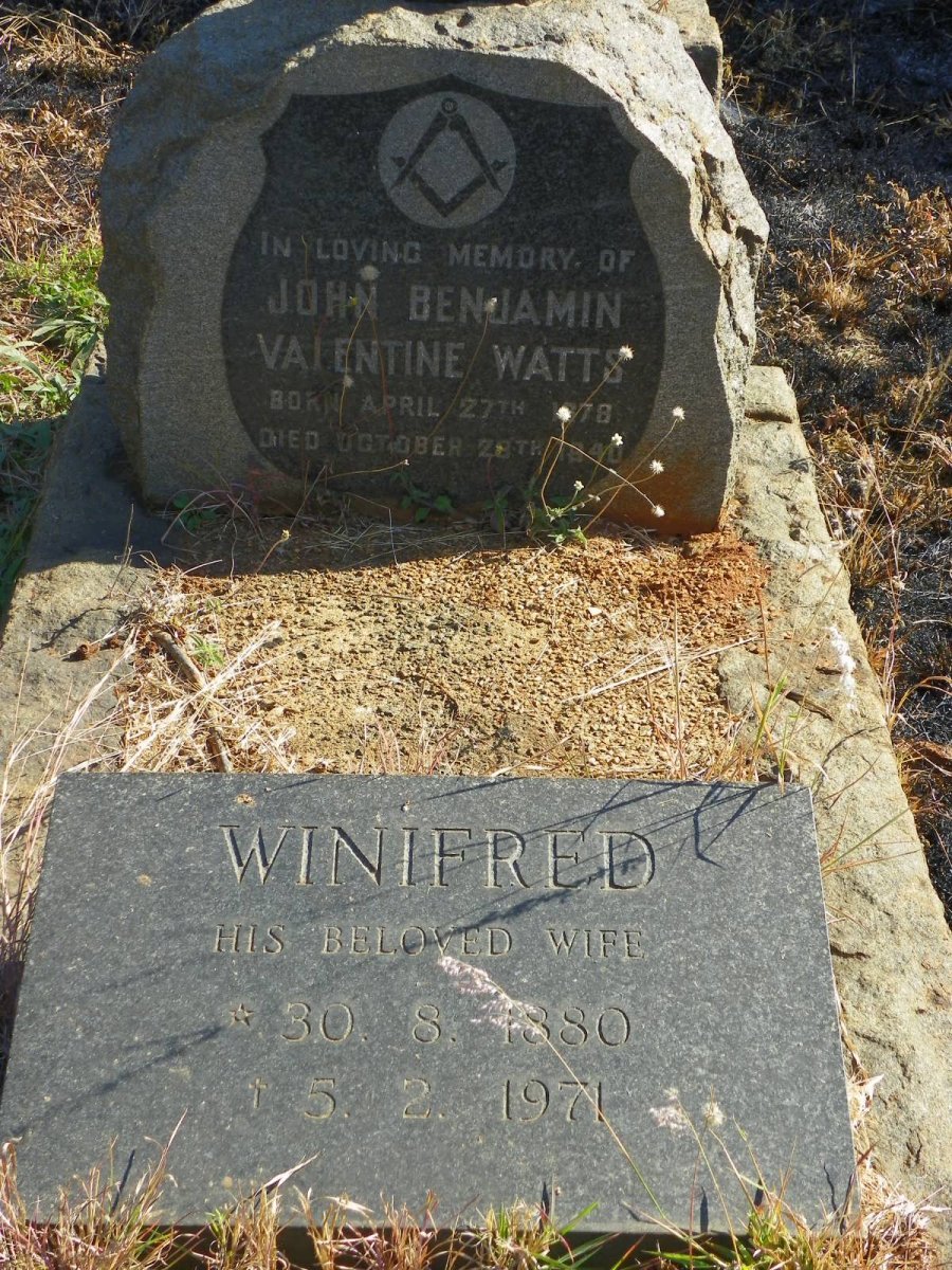 WATTS John Benjamin Valentine 1878-1940 &amp; Winifred 1880-1971
