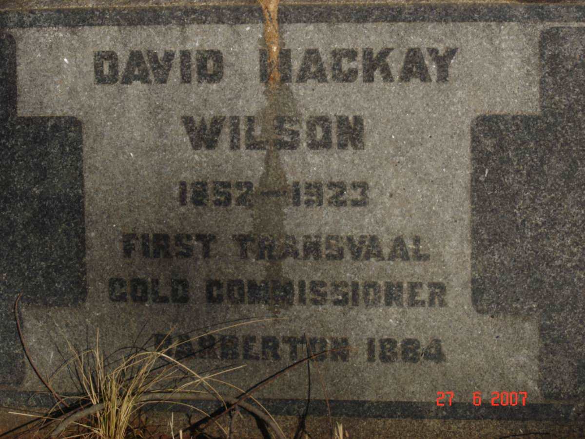 WILSON David Mackay 1852-1923