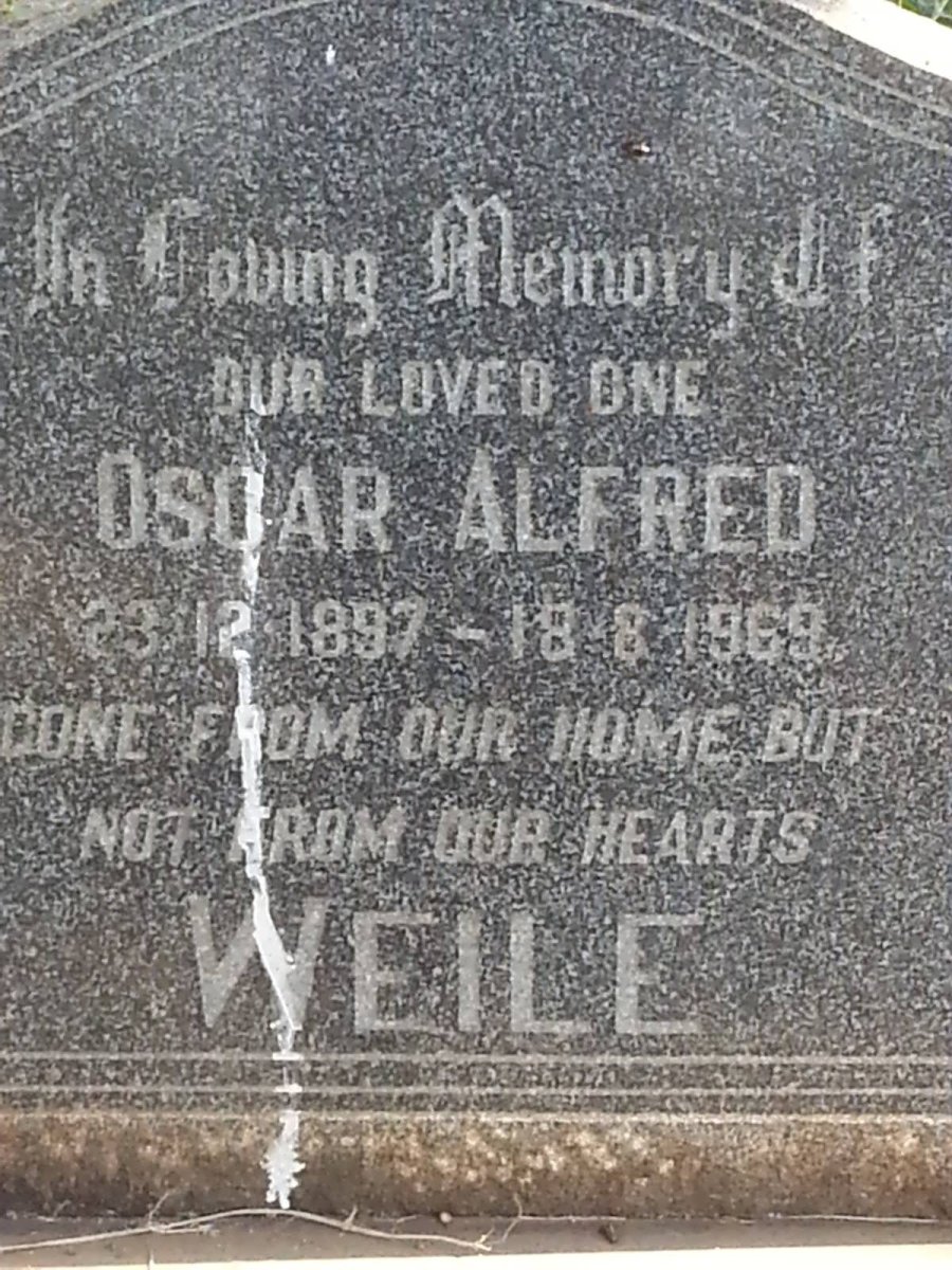 WEILE Oscar Alfred 1897-1969