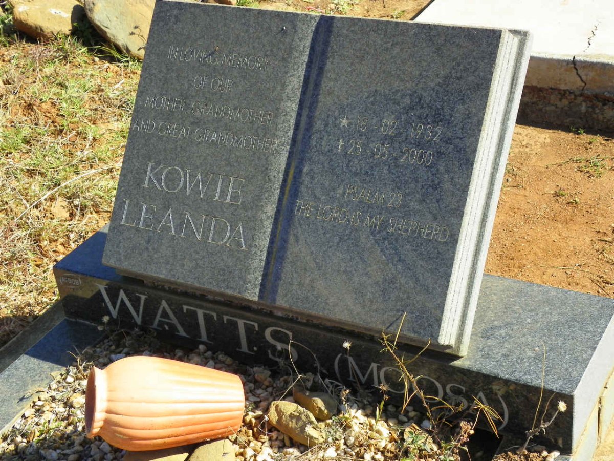 WATTS Kowie Leanda nee MOOSA 1932-2000