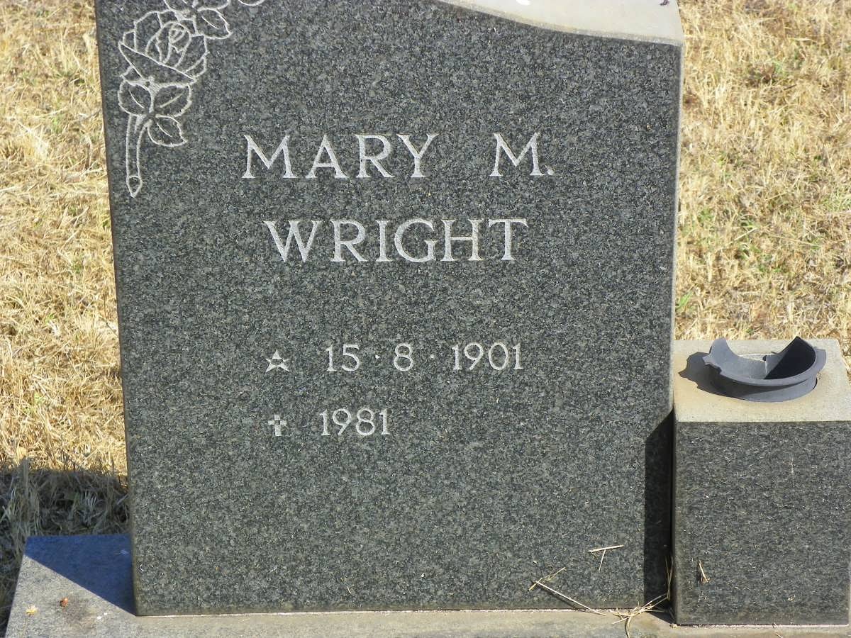 WRIGHT Mary M. 1901-1981
