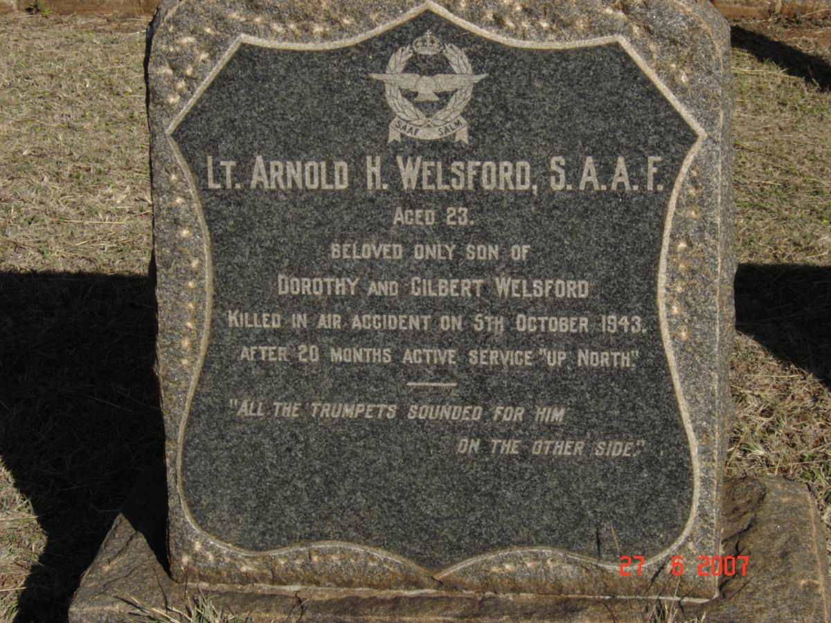 WELSFORD Arnold H. -1943