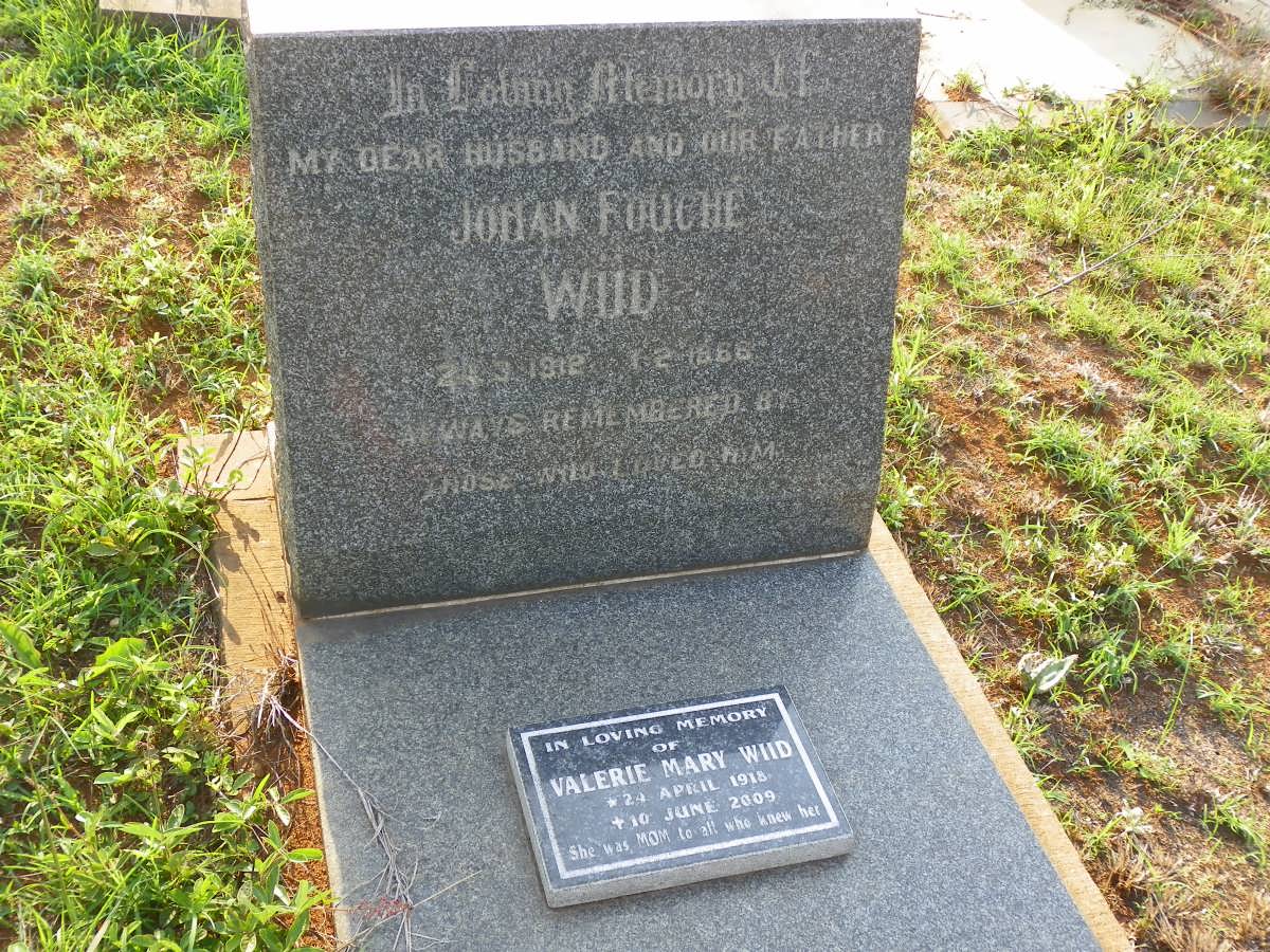 WIID Johan Fouche 1912-1966 &amp; Valerie Mary 1918-2009