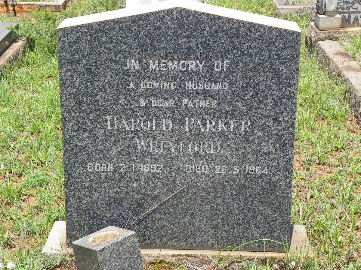WREYFORD Harold Parker 1892-1964