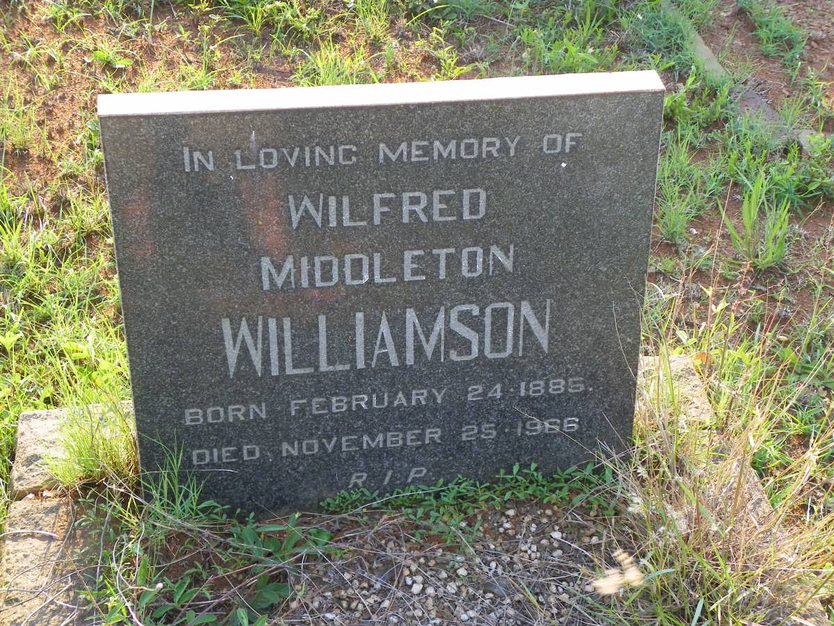 WILLIAMSON Wilfred Middleton 1885-1966