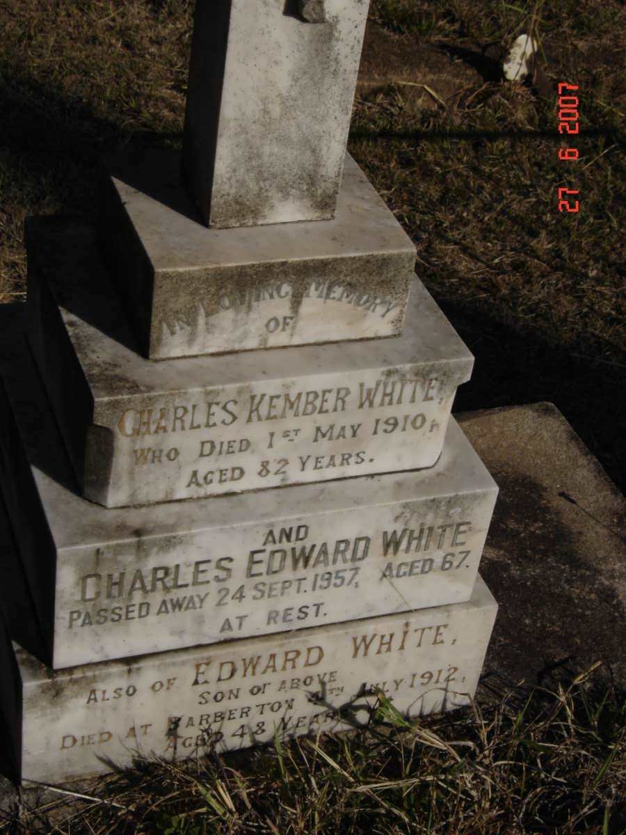 WHITE Charles Kemper -1910 :: WHITE Charles Edward -1957 :: WHITE Edward -1912