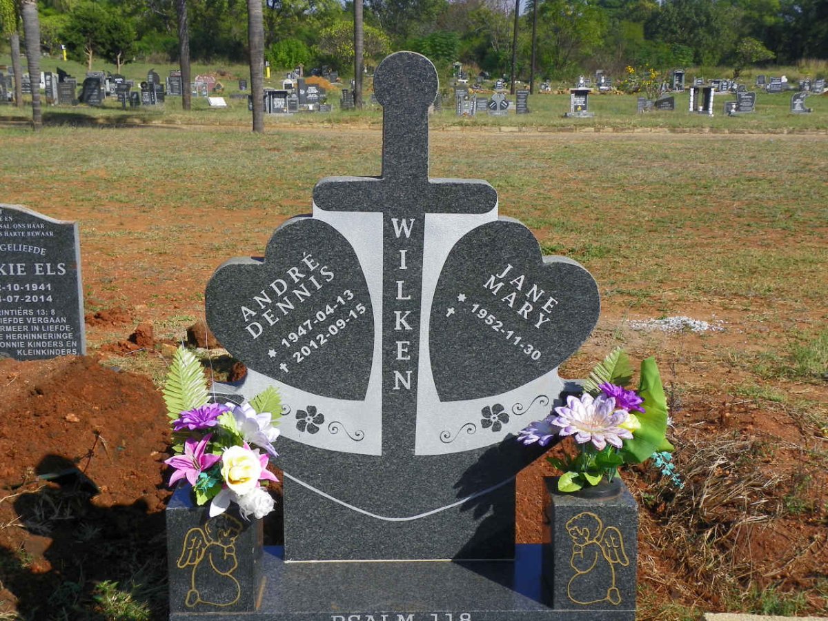 WILKEN Andre Dennis 1947-2012 &amp; Jane Mary 1952-