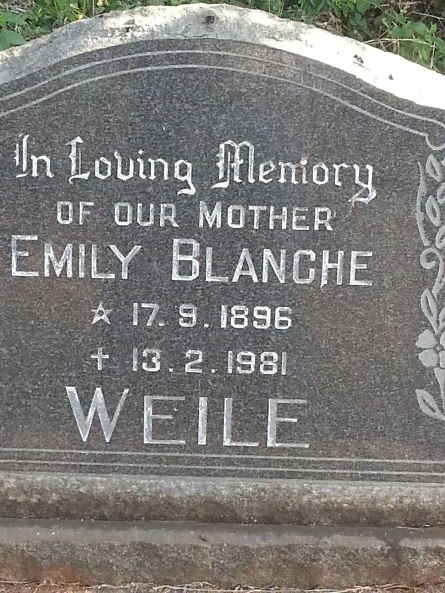WEILE Emily Blanche 1896-1981