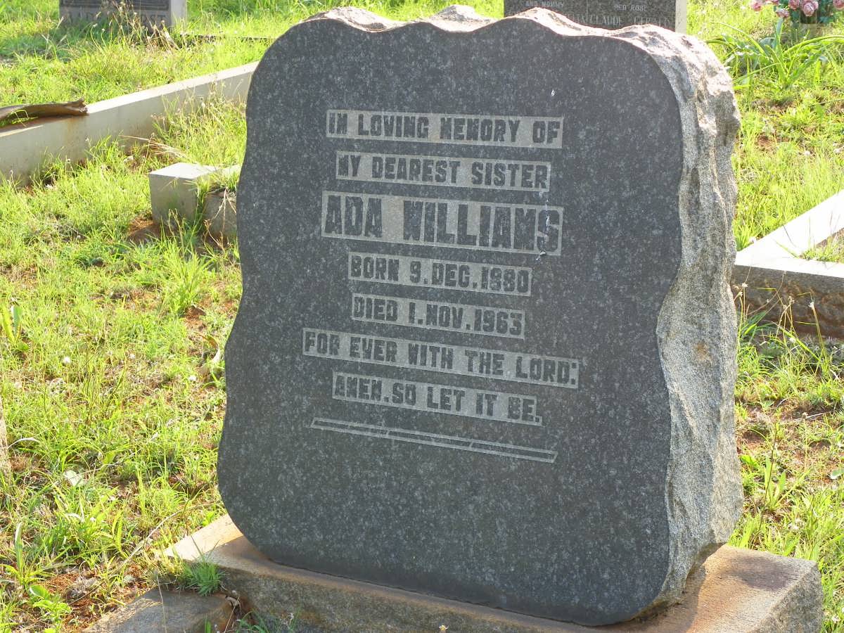 WILLIAMS Ada 1880-1963