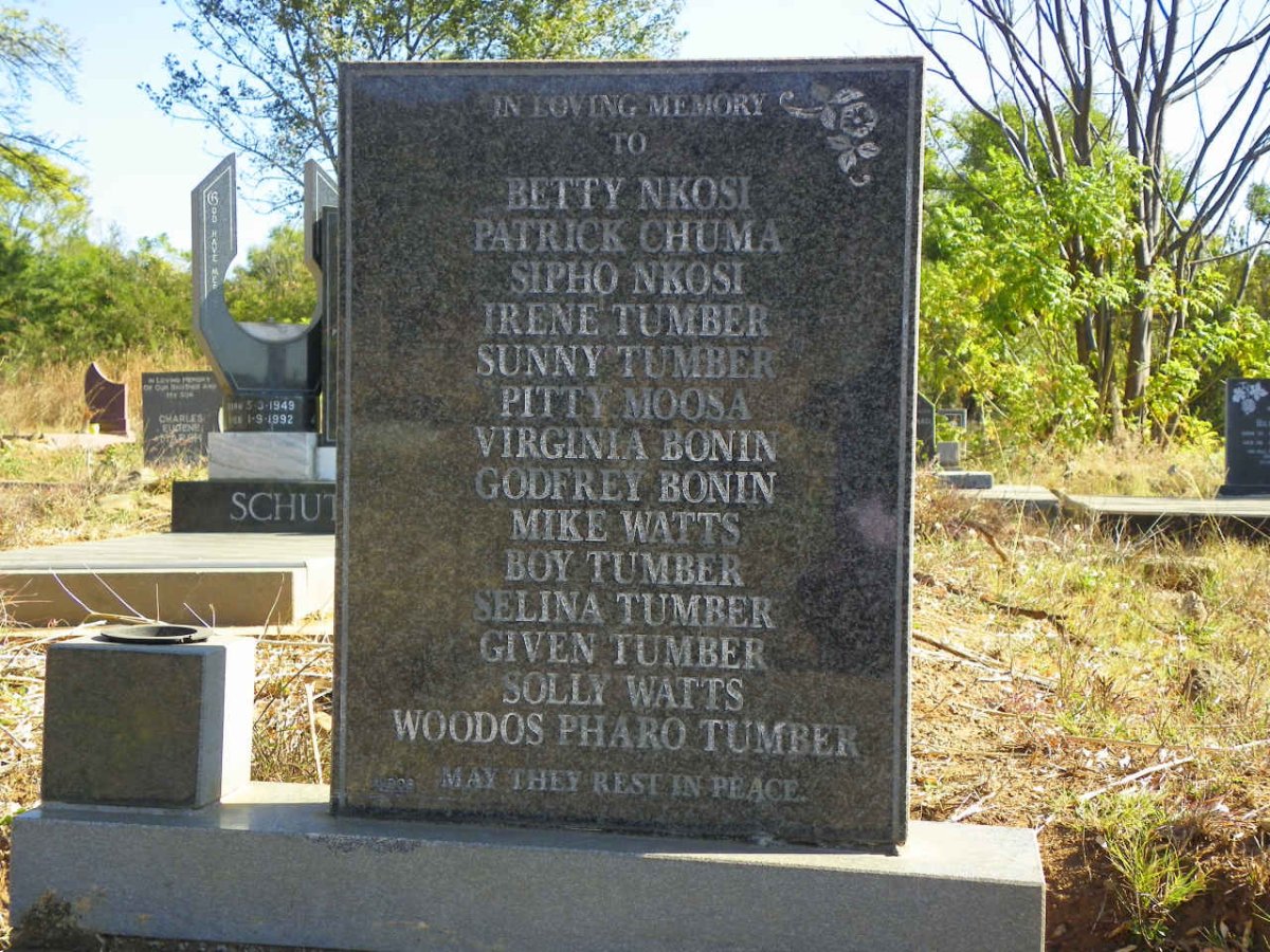 WATTS :: NKOSI :: CHUMA :: TUMBER :: MOOSA :: BONIN