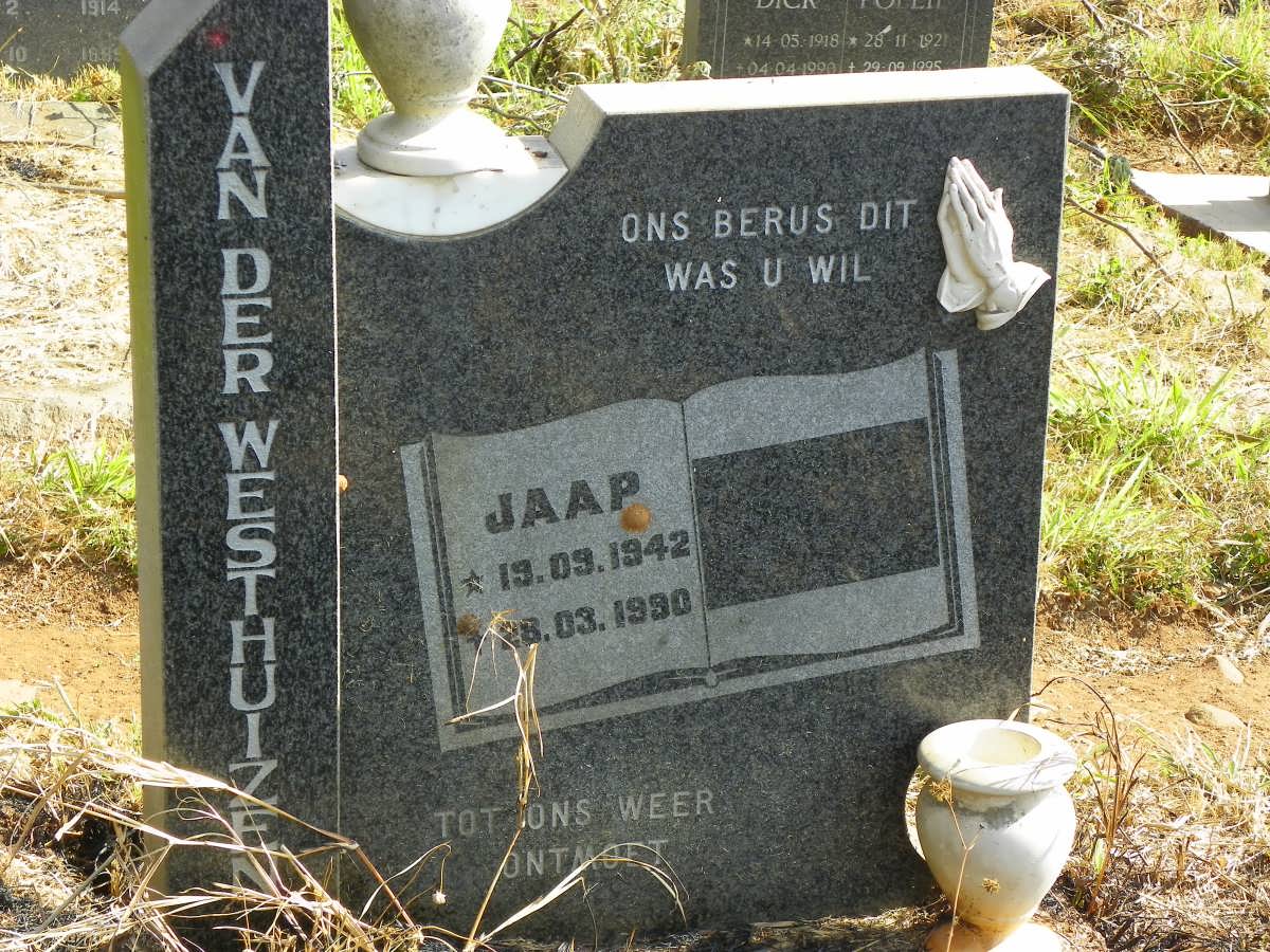 WESTHUIZEN Jaap, van der 1942-1990