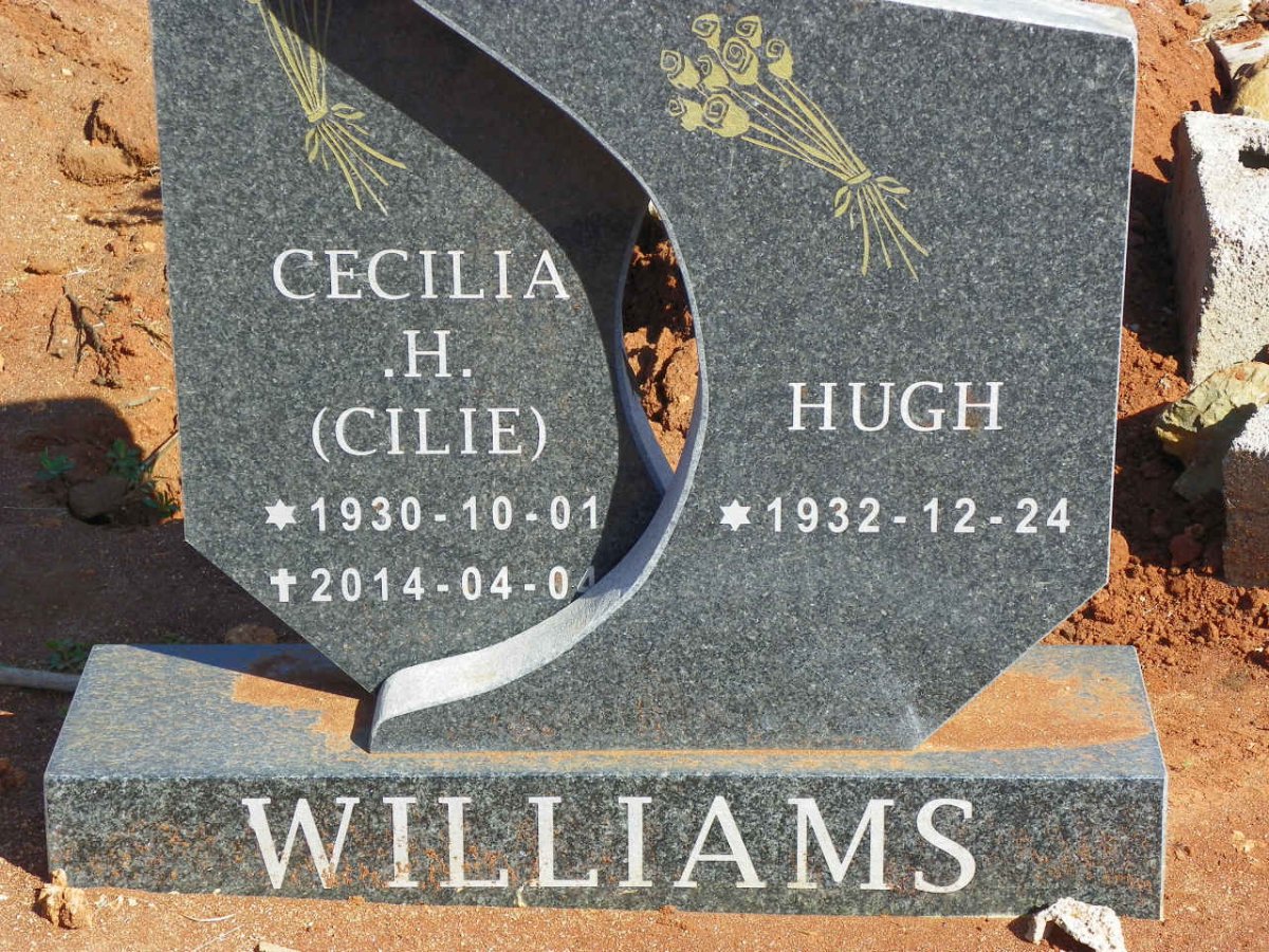 WILLIAMS Hugh 1932- &amp; Cecilia H. 1930-2014